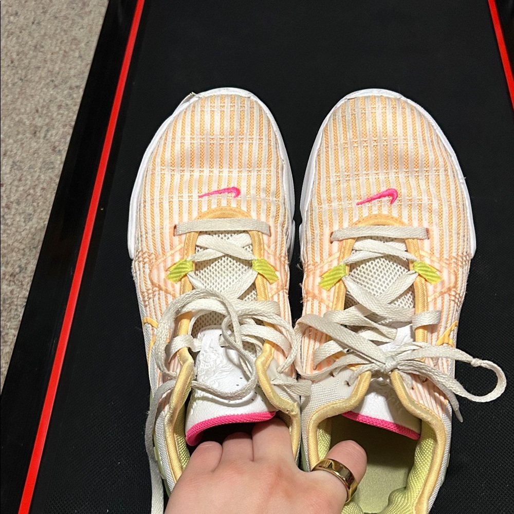 Nike Basketball - White, Yellow, and Pink - Picture 5 of 6